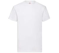 Fruit of the Loom Mens Valueweight V-Neck, Short Sleeve T-Shirt (S) (White)