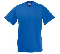 Fruit of the Loom Men's Valueweight V-Neck T-Shirt – Short Sleeve – Royal Size M