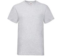 Fruit of the Loom Men's Valueweight V-Neck Tee T-Shirt, Heather grey, L