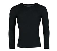 Fruit of the Loom Men's Waffle Weave Thermal Crewneck Top, Black, Large