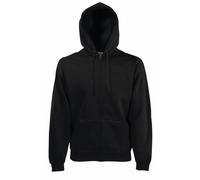 Fruit of the Loom Men's Zip Front Premium Hooded Sweat Jacket, Black, Medium