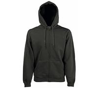 Premium 70 30 Hooded Zip-Up Sweatshirt Hoodie Fruit Of The Loom Charcoal S