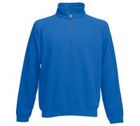 Fruit of the Loom Men's Zip Neck Sweatshirt in Royal | Size: 2XL Fruit Of The Loom Royal 2XL