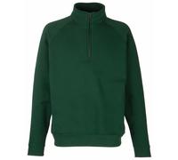 Fruit Of The Loom Mens Zip Neck Plain Sweatshirt/Sweater 7 C BC358