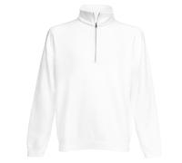 Fruit Of The Loom Mens Zip Neck Plain Sweatshirt/Sweater 7 C BC358