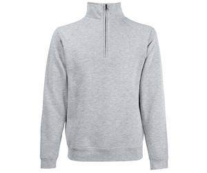 Fruit Of The Loom Mens Zip Neck Plain Sweatshirt/Sweater 7 C BC358