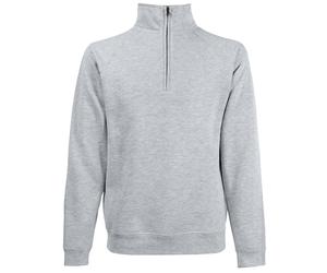 Fruit Of The Loom Mens Zip Neck Plain Sweatshirt/Sweater 7 C BC358