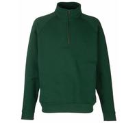 Fruit of the Loom Mens Zip Neck Sweatshirt (2XL) (Bottle Green)