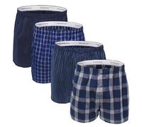 Fruit of the Loom mensJC4P590Fruit of The Loom Premium Woven Boxer (4 Pack) Boxer Shorts - Multi - S Blues