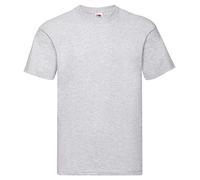 Fruit of The Loom Original Crew Neck T-Shirt Short Sleeve Heather Grey 3XL