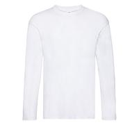 Fruit of the Loom Men's Original Long Sleeve T-Shirt S White