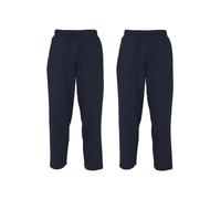 Fruit of the Loom Pack of 2 Classic Open Hem Jog Pants Jogging Bottoms Training Trousers Men + Web-Textilien24 Fabric Bag - S M L XL XXL 3XL - Various Colour Sets, deep navy, 3XL