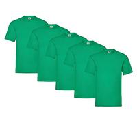 Fruit of the Loom Pack of 5 T-Shirts Screen Star Full Cut Colour Set I, 5 x May Green + 1 Hl Purchase Notepad, 3XL