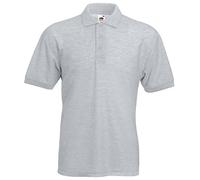 Fruit of the Loom Pique Polo Shirt Heather Grey - 4XL