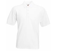 Fruit of the Loom Pique Polo Shirt Mens White M