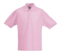Fruit of the Loom Pique Short-Sleeved Polo Shirt in Light Pink | Size: 9-10 Years Fruit Of The Loom Light Pink 9-10 Years