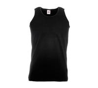 Fruit of the Loom Plain Athletic Sleeveless Vest Black Large (41-43 inch Chest)