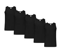 Fruit of the Loom Plain Athletic Sleeveless Vest Black Medium (38-40 inch Chest)