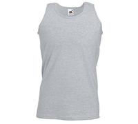 Fruit of the Loom Plain athletic sleeveless vest Heather Grey Medium (38-40 inch chest)
