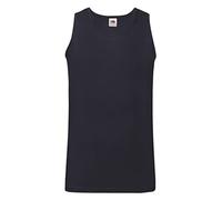 Fruit of the Loom Plain athletic sleeveless vest Navy Blue Large (41-43 inch chest)