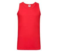 Fruit of the Loom Plain Athletic Sleeveless Vest Red Medium (38-40 inch Chest)