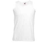 Fruit of the Loom Plain Athletic Sleeveless Vest White Medium (38-40 inch Chest)