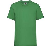 Fruit of the Loom Plain Childrens Kelly Green T Shirt All Ages (Age 7-8)