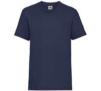 Fruit of the Loom Plain Childrens T Shirt All Ages (Navy, 1 of 7-8 Yearss)