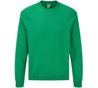 Fruit Of The Loom Plain Polycotton Jumper Raglan Sweatshirt NO LOGO S - 4XL