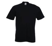 FRUIT OF THE LOOM PLAIN T SHIRT (S-XXXL) - 8 COLOURS (XL, BLACK)