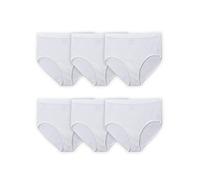 Fruit of the Loom Women's Fit White Cotton Briefs, 6 Pack Underwear, 9