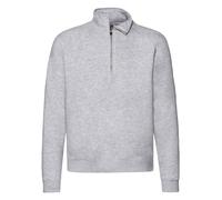 Fruit of the Loom Premium Egyptian Cotton Blend Zip Neck Collared Sweatshirt