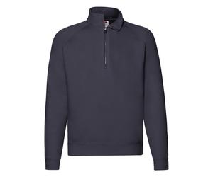 Fruit of the Loom Premium Egyptian Cotton Blend Zip Neck Collared Sweatshirt