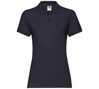 Fruit of the Loom Women's Polo Shirt blue dark blue Medium