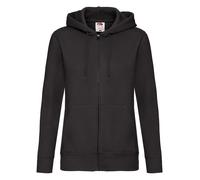 Fruit of the Loom Premium Lady Fit Zip Hooded Sweatshirt Jacket Pullover Hoodie
