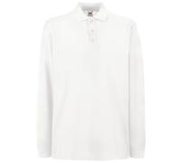Fruit of the Loom Premium long sleeve polo 63-310-0 - 3-button placket with self