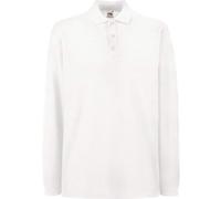 Fruit Of The Loom Premium Long Sleeve Polo Shirt Men Women Casual Work