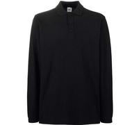 Fruit Of The Loom Premium Long Sleeve Polo Shirt Men Women Casual Work