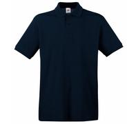Premium Short Sleeve Polo Shirt Fruit Of The Loom Mid Navy M