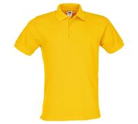 Fruit of the Loom Premium Polo + Free MyShirt Fabric Bag, Colour: Sunflower Yellow + Free MyShirt Fabric Bag, Size: M