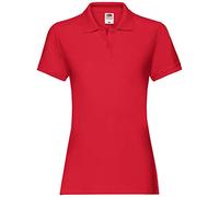 Fruit of the Loom Premium Polo Lady-Fit Women's Polo Shirt, red, S