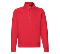 Fruit of the Loom Premium Quarter 1/4 Zip Neck Sweat Cadet Collar Sweatshirt TOP