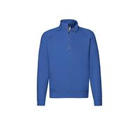 Fruit of the Loom Men's Premium Zip Neck Sweat Sweater, Royal Blue, L