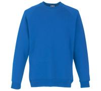 Fruit of the Loom Raglan Sleeve Sweatshirt in Royal | Size: 9-10 Years Fruit Of The Loom Royal 9-10 Years