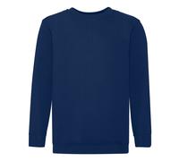 Fruit of the Loom Set In Sleeve Sweatshirt in Navy | Size: 9-10 Years Fruit Of The Loom Navy 9-10 Years