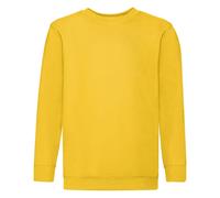 Fruit of the Loom Set In Sleeve Sweatshirt in Yellow | Size: 5-6 Years Fruit Of The Loom Yellow 5-6 Years