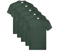Fruit of the Loom, shirt, 5 Bottle Green + 1 Hl Purchase Notepad, M