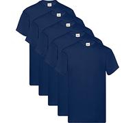 Fruit of the Loom, shirt, 5 Navy + 1 Hl Purchase Notepad, XXL