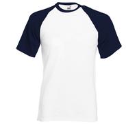 Fruit of the Loom Short sleeve baseball T 61-026-0 - Mens T-Shirt, 100% Cotton