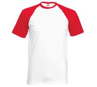 Fruit of the Loom Short sleeve baseball T 61-026-0 - Mens T-Shirt, 100% Cotton